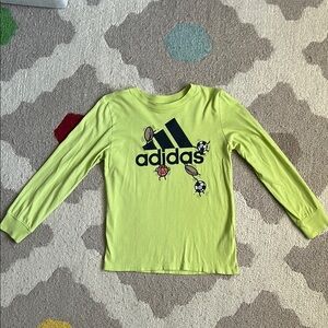 Adidas Kids Lime Green Long Sleeve Shirt